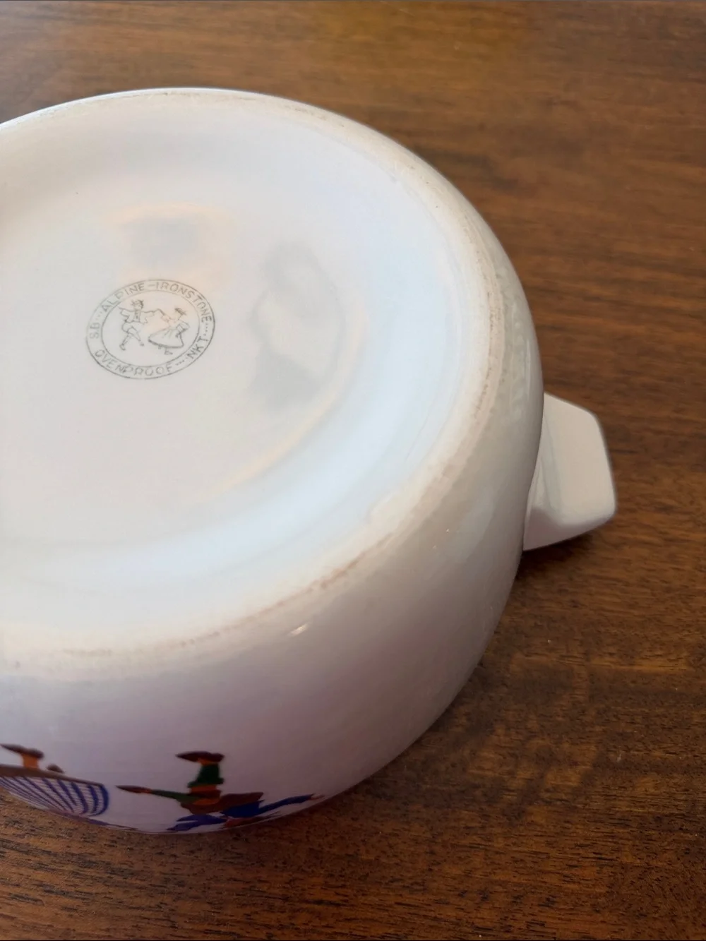 S. B. ALPINE Ironstone Dancer Casserole Bowl